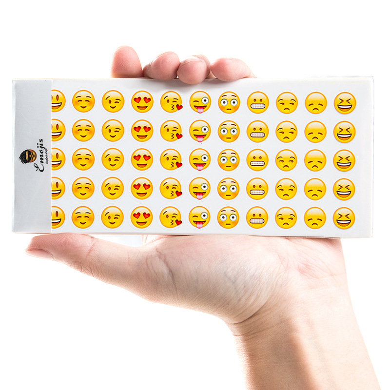 Sticker Emoji 1 tờ 55 icon dùng để dán, trang trí đồ vật, sách vở